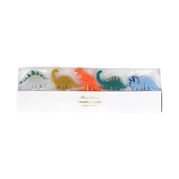 MERI MERI-Assortiment De 5 Bougies Dinosaures (5 Modèles)
