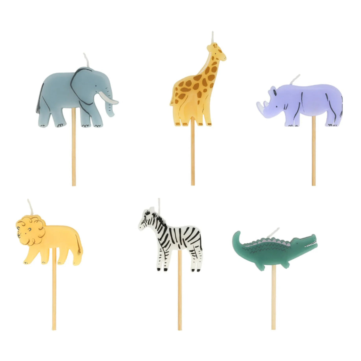 MERI MERI-Assortiment De 6 Bougies Safari (6 Modèles)