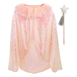 MERI MERI-Cape De Sequins Iridescents, Collerette Rose & Baguette Sequins