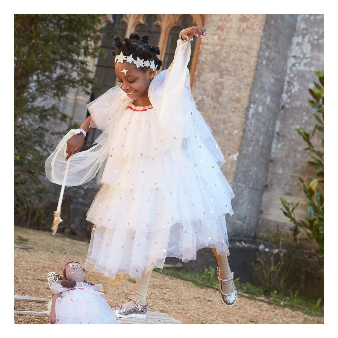 MERI MERI-Déguisement D'Ange En Tulle Avec Couronne