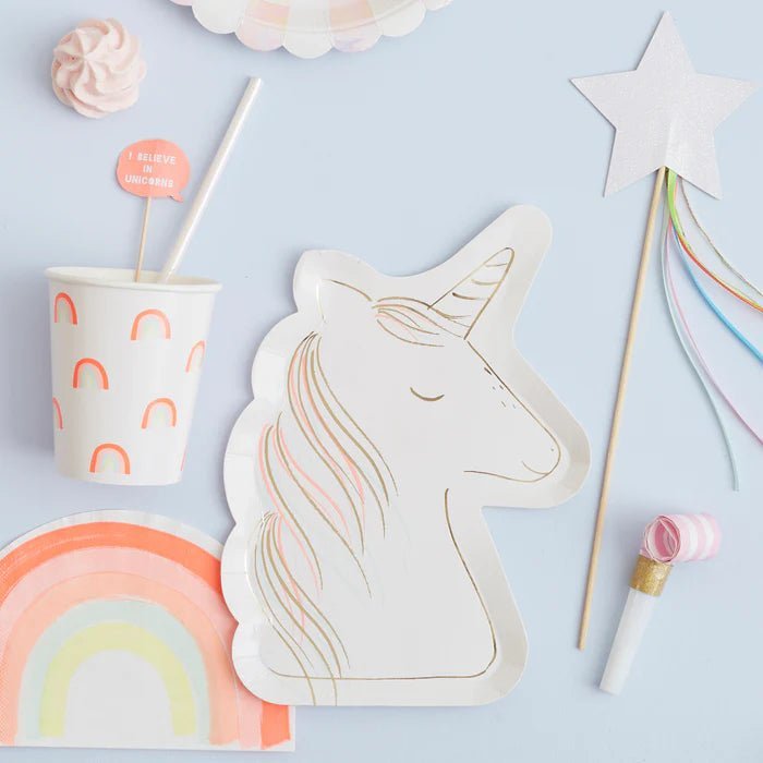 MERI MERI-Grande Assiette Licorne - Set de 8