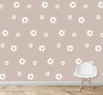 MUNKS & ME-Grand Papier Peint Panoramique Pour Enfants - À Motifs Floraux De Marguerites