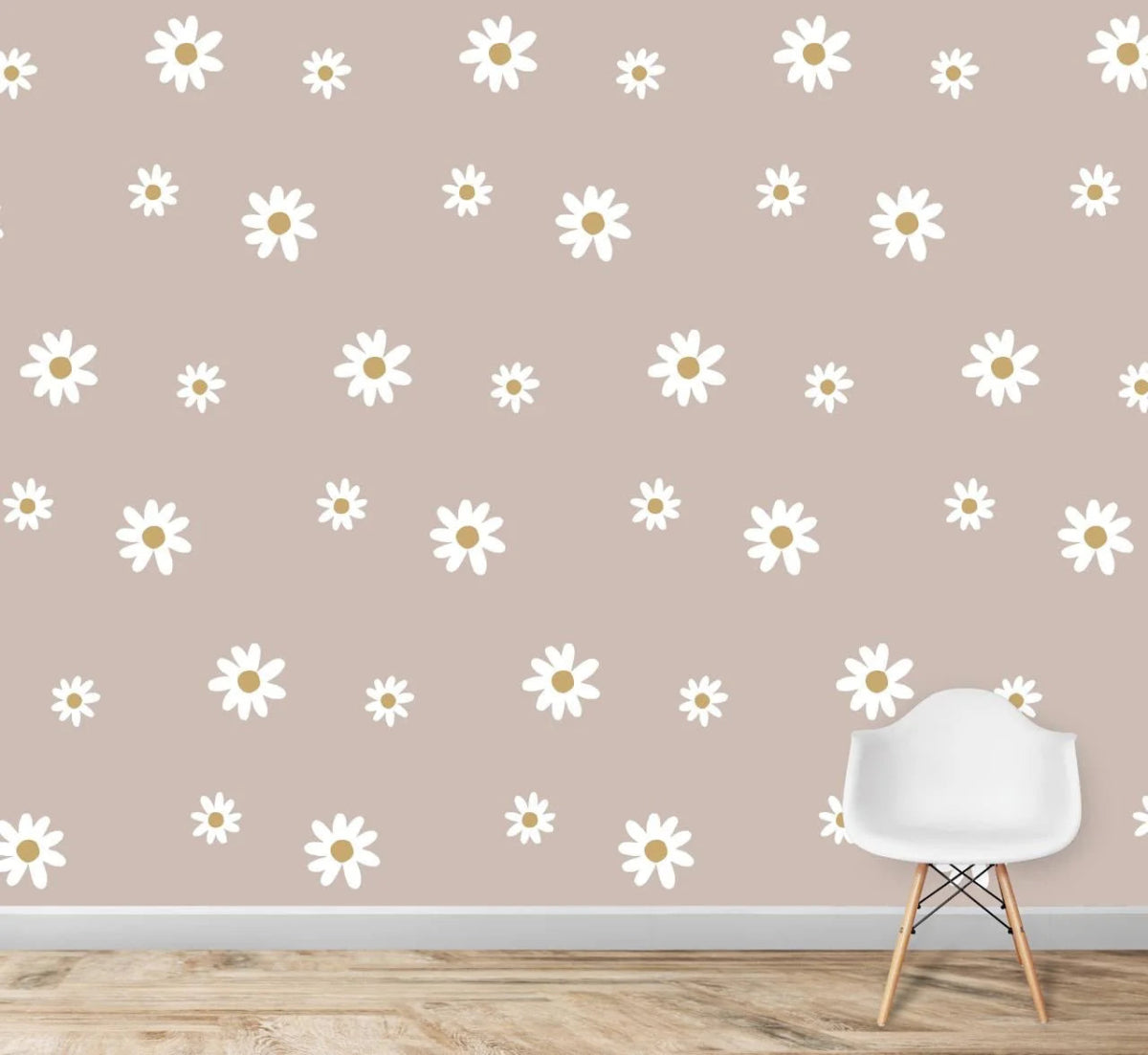 MUNKS & ME-Grand Papier Peint Panoramique Pour Enfants - À Motifs Floraux De Marguerites