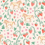MUNKS & ME-Motif De Répétition Du Papier Peint Panoramique Pour Enfants - Chevaux Fraises