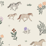 MUNKS & ME-Papier Peint Panoramique Pour Enfants - À Motifs Répétés  chevaux De Quincy 