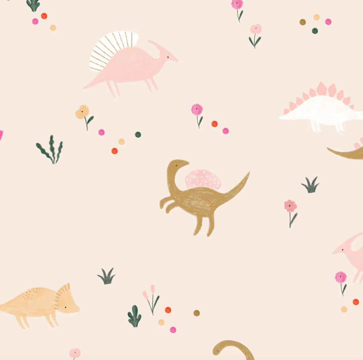 MUNKS & ME-Papier Peint Panoramique Pour Enfants - À Motifs Répétés Dixie Dinosaur