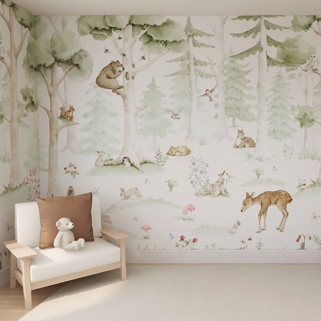 MUNKS & ME-Papier Peint Panoramique Pour Enfants - Amis Des Bois