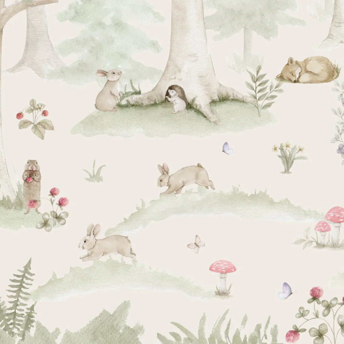 MUNKS & ME-Papier Peint Panoramique Pour Enfants - Amis Des Bois
