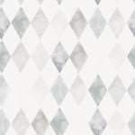 MUNKS & ME-Papier Peint Panoramique Pour Enfants - Aquarelle Harlequin | Gris