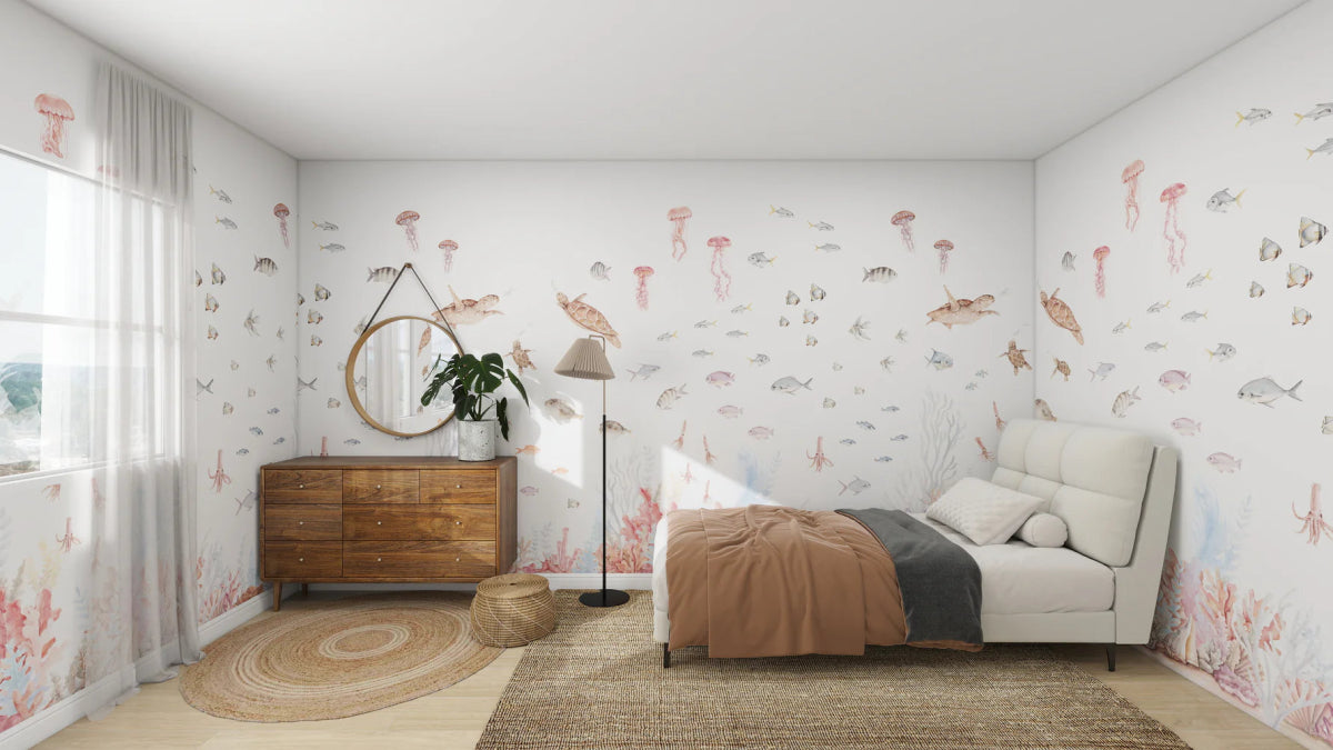MUNKS & ME-Papier Peint Panoramique Pour Enfants - Aquarium