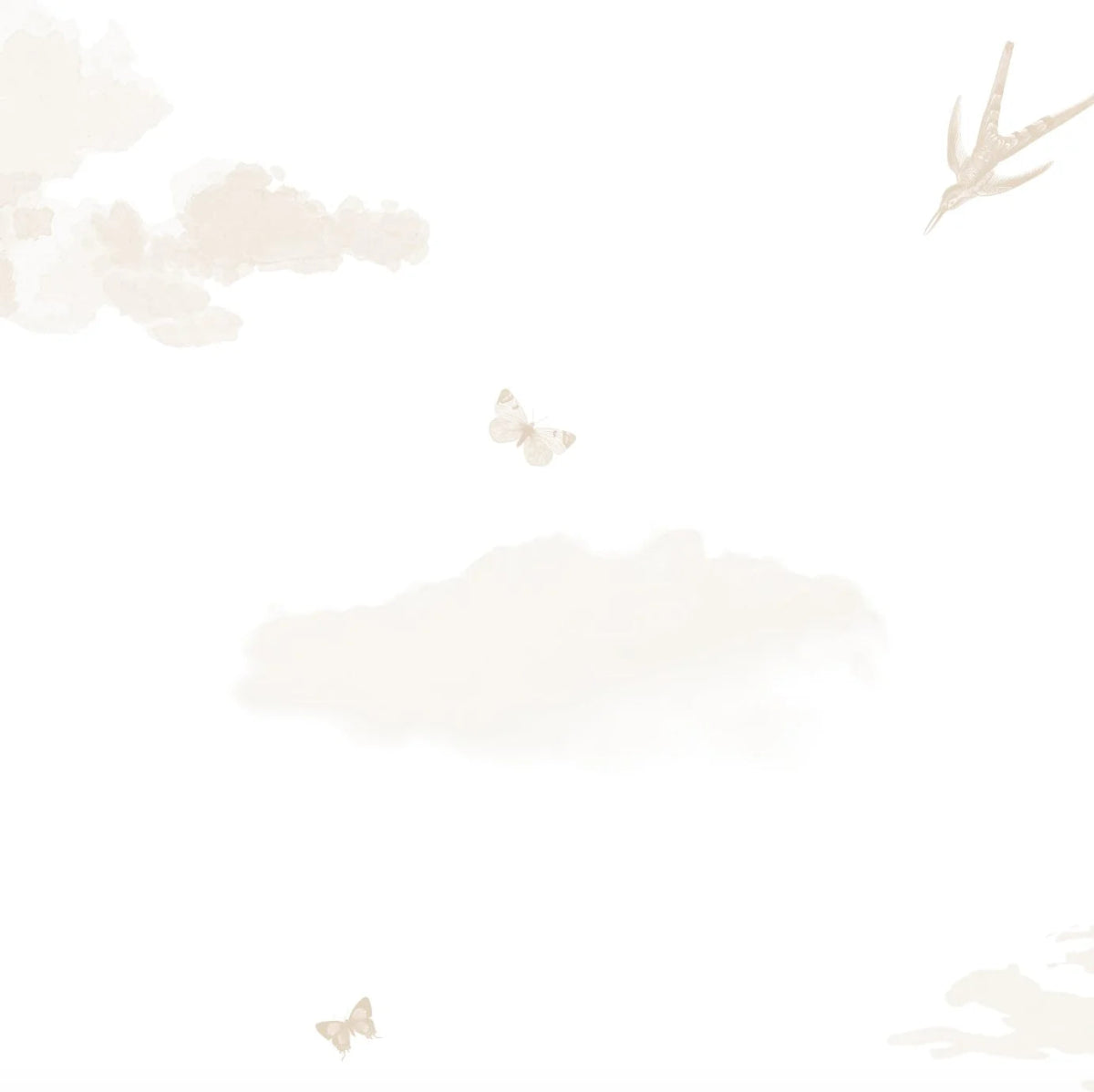 MUNKS & ME-Papier Peint Panoramique Pour Enfants - Fresque Munks + Me X Olivia Bowen | Nuages et Oiseaux