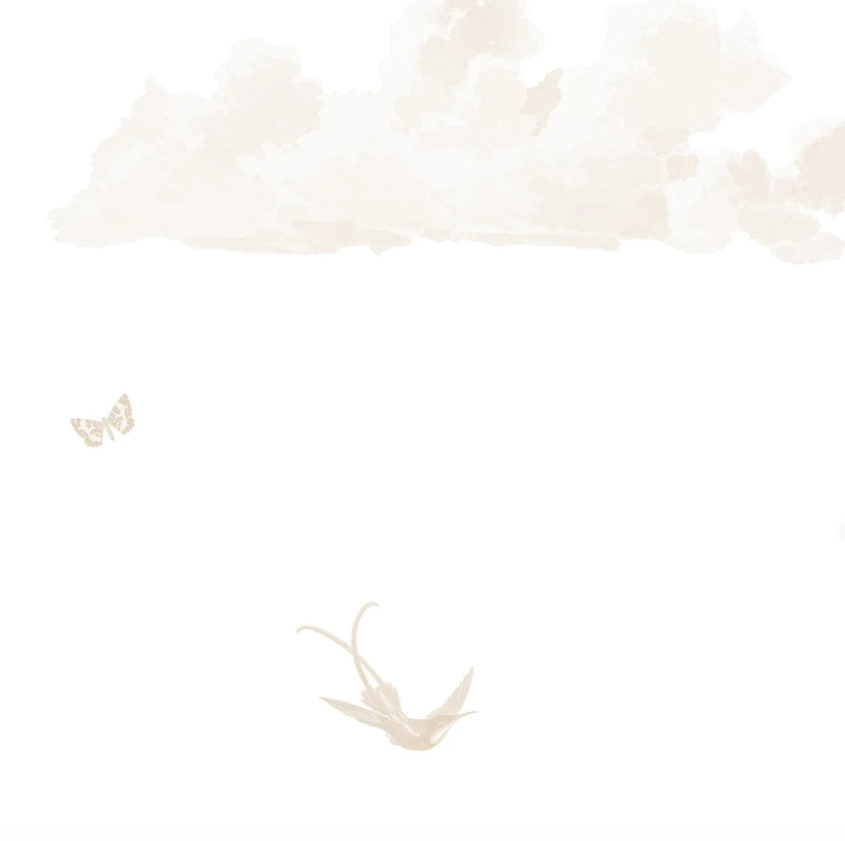 MUNKS & ME-Papier Peint Panoramique Pour Enfants - Fresque Munks + Me X Olivia Bowen | Nuages et Oiseaux