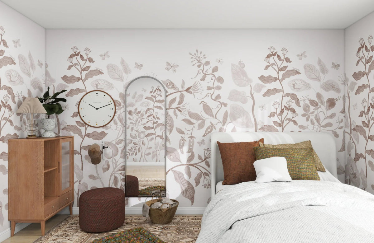 MUNKS & ME-Papier Peint Panoramique Pour Enfants - Jardin Secret Moka