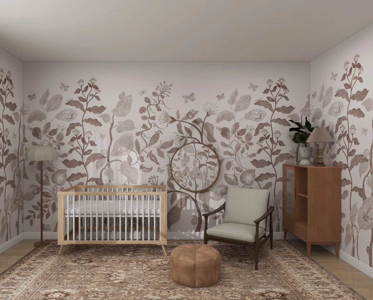 MUNKS & ME-Papier Peint Panoramique Pour Enfants - Jardin Secret Sauge