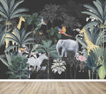MUNKS & ME-Papier Peint Panoramique Pour Enfants - Jungle | Anthracite