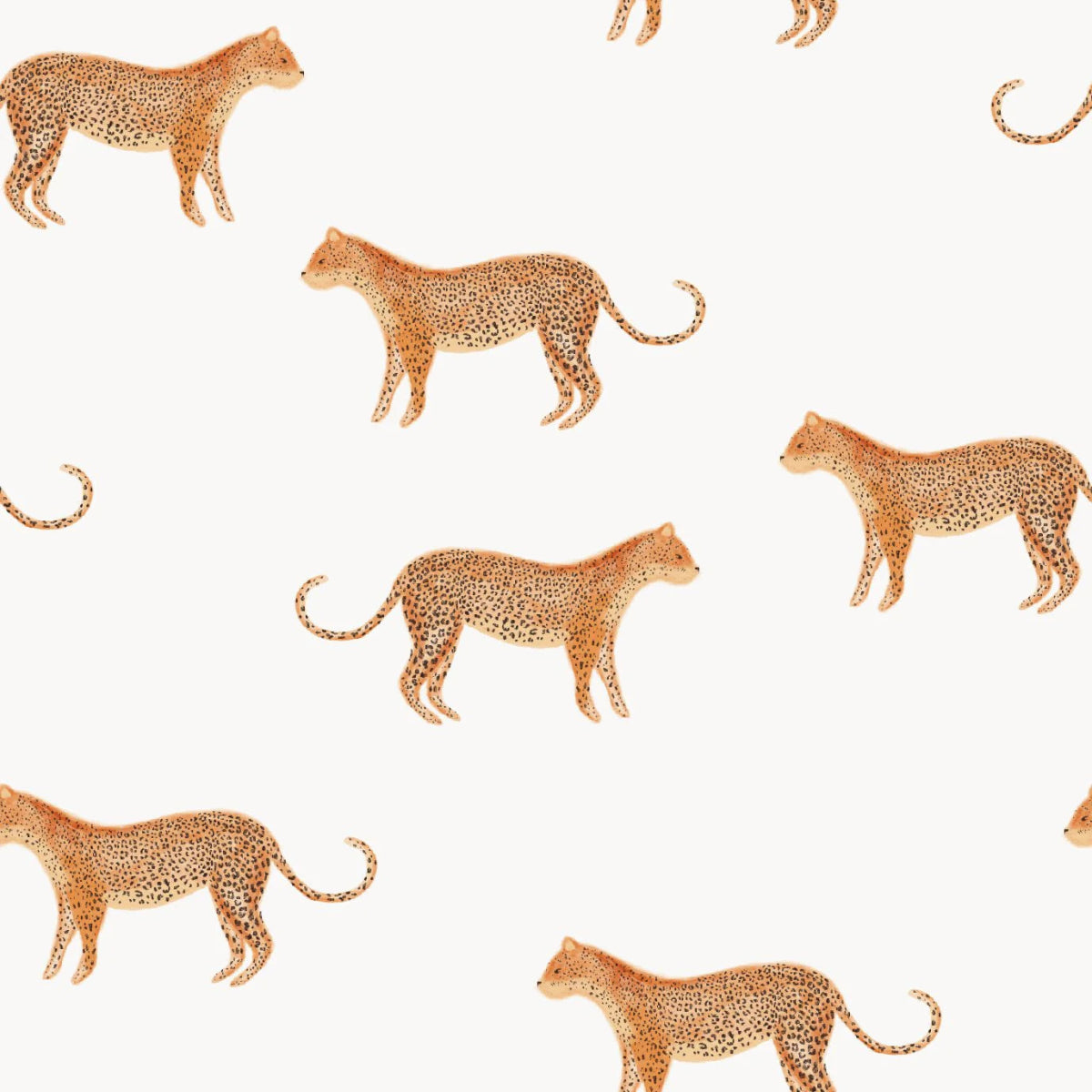 MUNKS & ME-Papier Peint Panoramique Pour Enfants - Motif Répété Guépard Crème