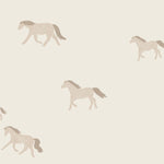 MUNKS & ME-Papier Peint Pour Enfants - Motif Répétitif Chevaux Sauvages Hivernaux