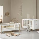 OLIVER FURNITURE-041457 - Kit De Conversion - Lit Bébé Évolutif Mini+, Kit Famille (complément Au Lit Bébé Évolutif Mini+, Avec Kit Junior Inclus, Blanc/chêne Et Blanc)