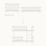 OLIVER FURNITURE-041460 - Kit De Conversion - Lit Bébé Évolutif Mini+ & Lit Junior - En Lit Superposé Mi-haut, Blanc