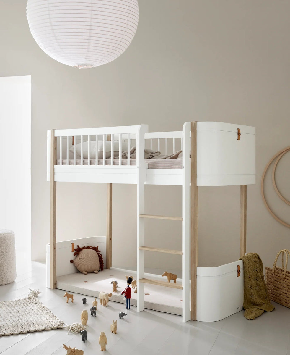 OLIVER FURNITURE-041467 - Kit De Conversion Mini+, Lit Junior - En Lit Mezzanine Mi-haut, Blanc/chêne