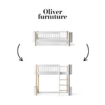 OLIVER FURNITURE-041467 - Kit De Conversion Mini+, Lit Junior - En Lit Mezzanine Mi-haut, Blanc/chêne