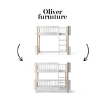 OLIVER FURNITURE-041471 - Kit De Conversion Mini+, Lit Mezzanine Mi-haut - En Lit Superposé Mi-haut, Bl./chêne