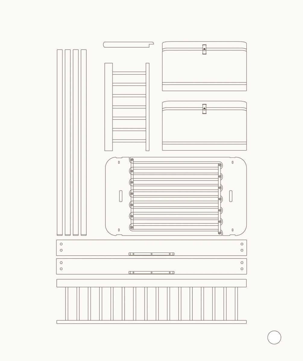 OLIVER FURNITURE-041472 - Kit De Conversion Mini+, Lit Mezzanine Mi-haut - En Lit Superposé Mi-haut, Blanc
