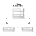 OLIVER FURNITURE-041476 - Kit De Conversion Mini+, Lit Superposé Mi-haut - En 2 Lits Juniors, Blanc