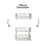 OLIVER FURNITURE-041483 - Kit De Conversion Mini+, Lit Junior - En Lit Superposé Mi-haut, Blanc/chêne
