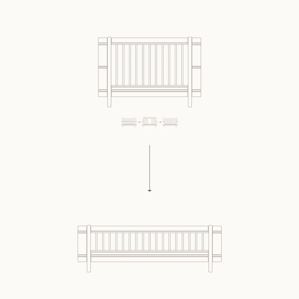 OLIVER FURNITURE-041493 - Junior Kit De Conversion Mini+ (pièces Complémentaires Au Lit Bébé Évolutif Mini+), Blanc/chêne