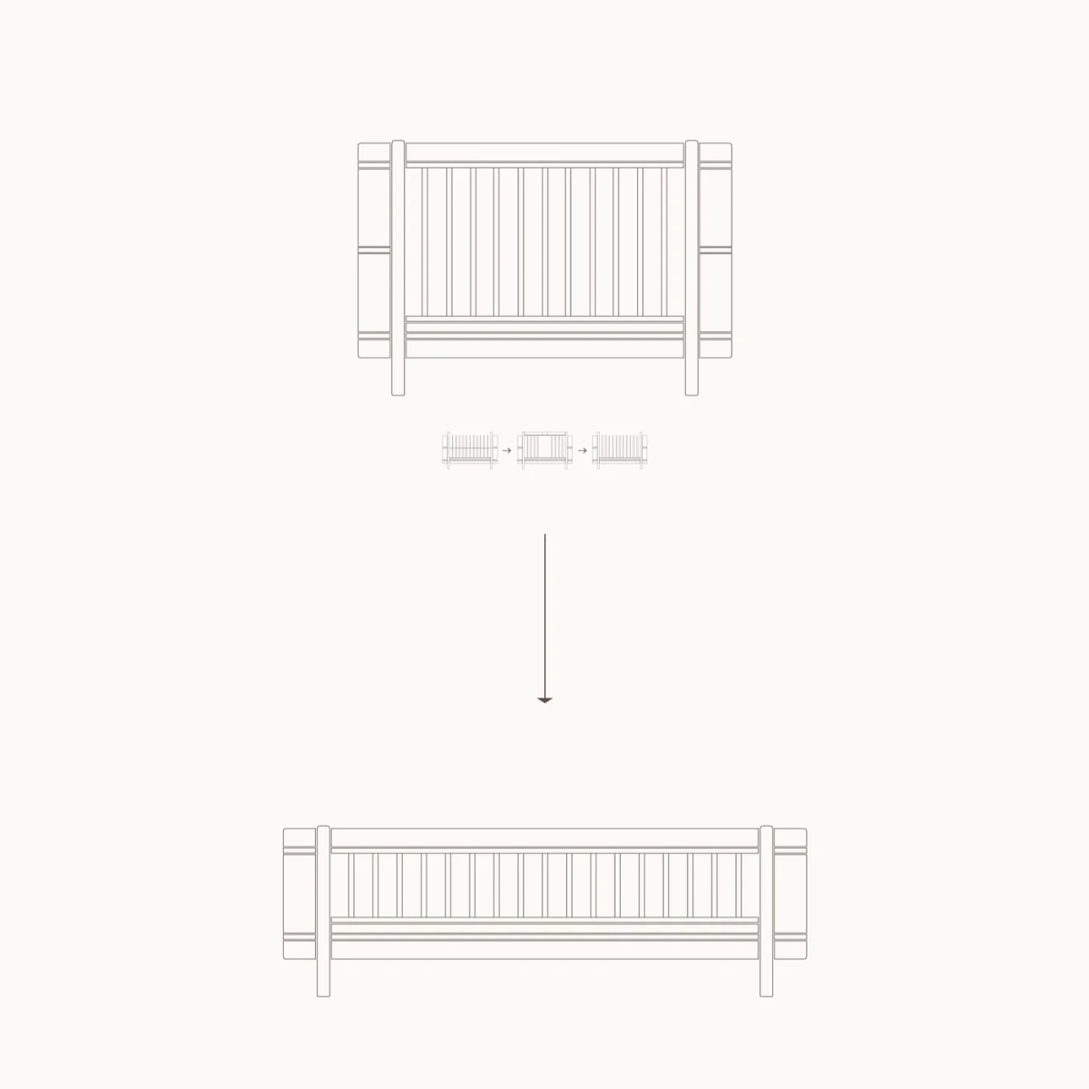 OLIVER FURNITURE-041494 - Kit De Conversion - Lit Bébé Évolutif Mini+, Kit Famille (complément Au Lit Bébé Évolutif Mini+, Avec Kit Junior Inclus Blanc