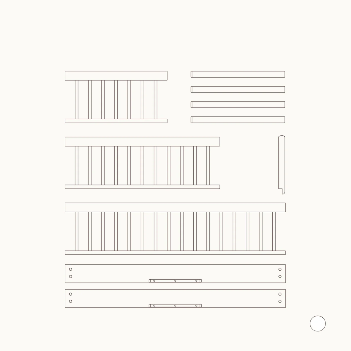 OLIVER FURNITURE-041494 - Kit De Conversion - Lit Bébé Évolutif Mini+, Kit Famille (complément Au Lit Bébé Évolutif Mini+, Avec Kit Junior Inclus Blanc