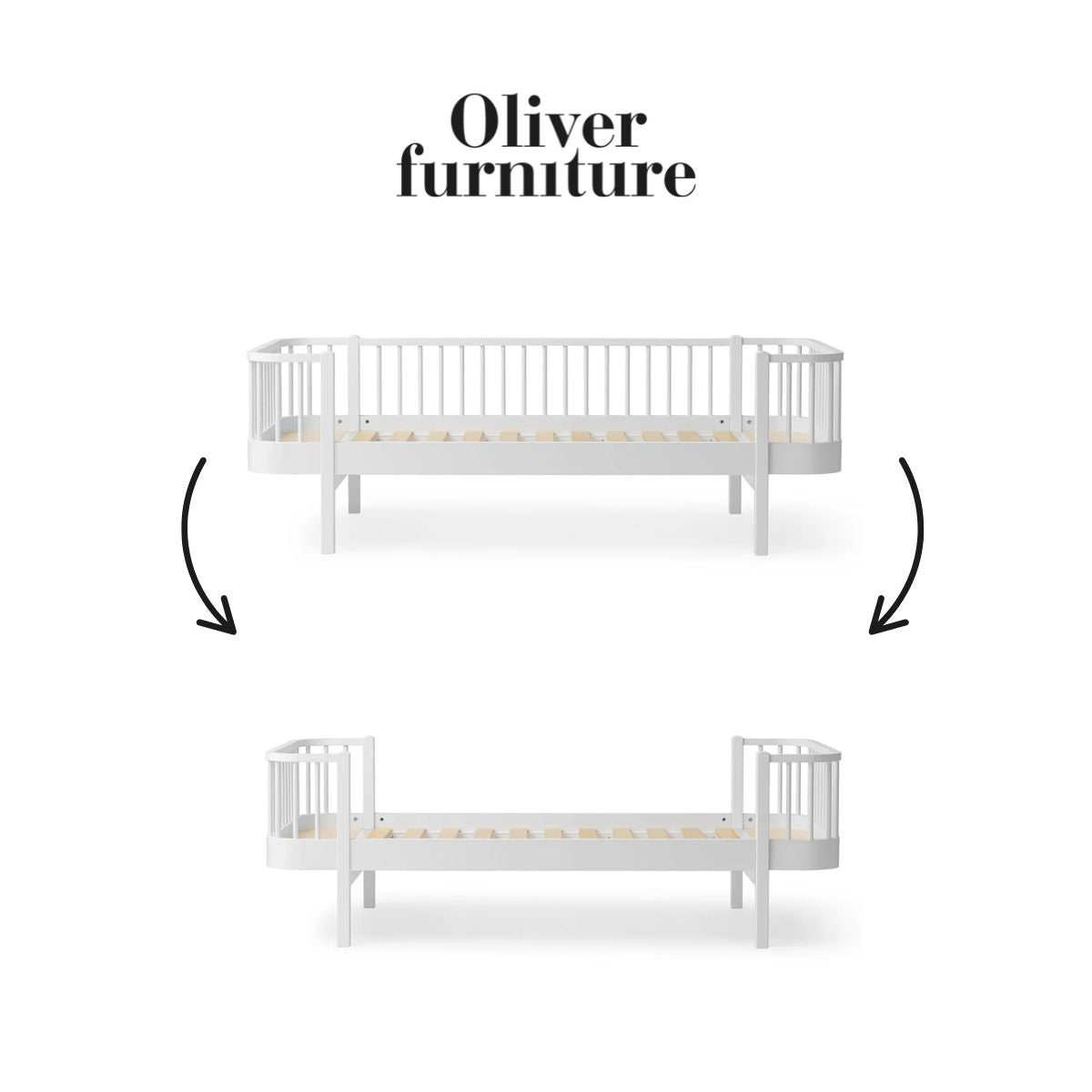 OLIVER FURNITURE-041510 - Kit De Conversion Original, Lit Banquette - En Lit, Blanc