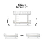 OLIVER FURNITURE-041568 - Kit De Conversion Original, Lit Superposé - En 1 Lit Et 1 Lit Banquette, Blanc