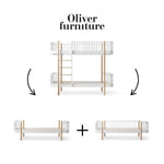 OLIVER FURNITURE-041569 - Kit De Conversion Original, Lit Superposé - En 1 Lit Et 1 Lit Banquette, Blanc/chêne