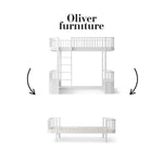 OLIVER FURNITURE-041717 - Kit De Conversion Original, Lit Mezzanine Haut - En Lit, Blanc