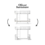 OLIVER FURNITURE-041727 - Kit De Conversion Original, Lit Superposé - En Lit Mezzanine Haut, Blanc