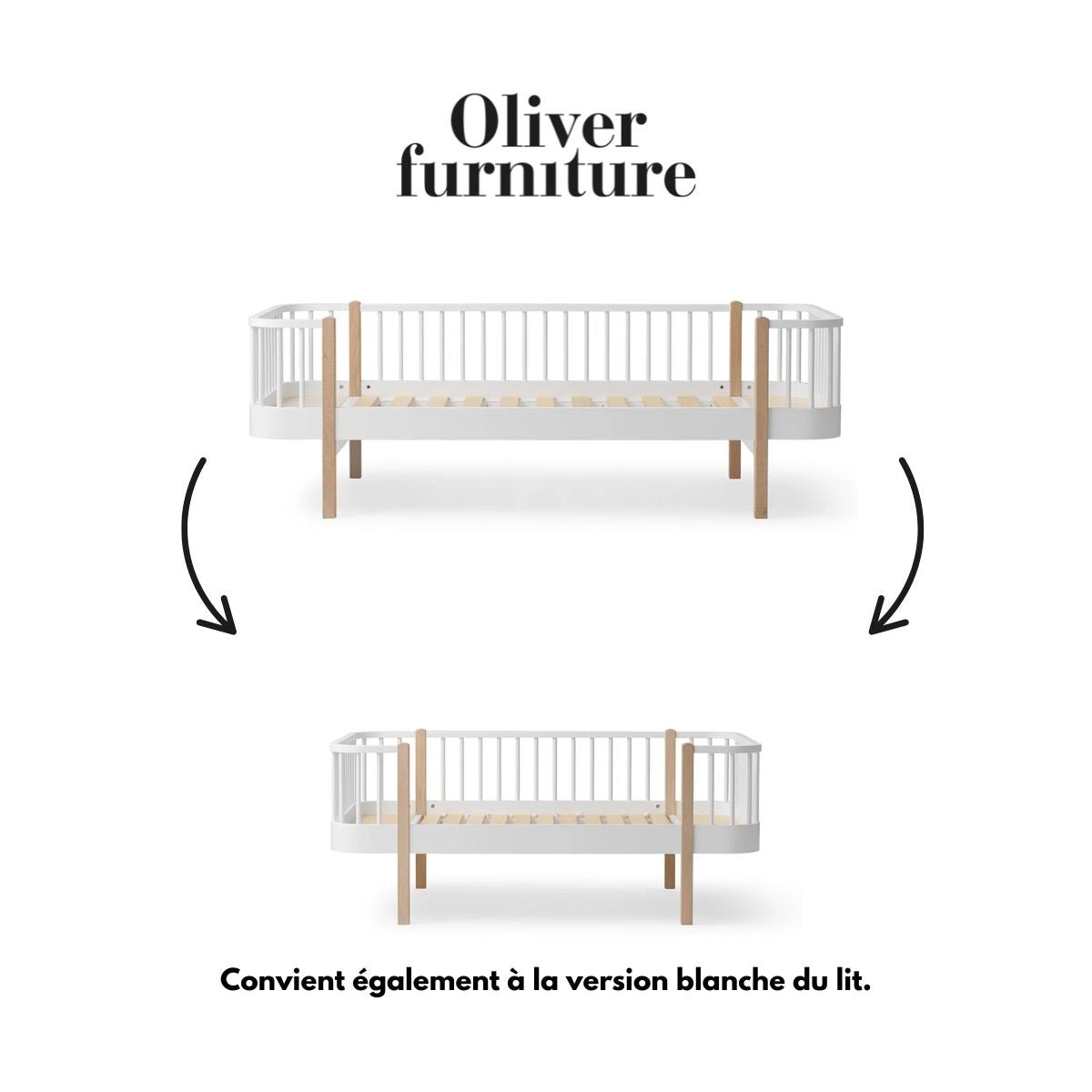 OLIVER FURNITURE-041739 - Kit De Conversion Original, Lit Banquette - En Lit Banquette Junior
