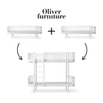 OLIVER FURNITURE-041744 - Kit De Conversion Original, 2 Lits Banquette – En Lit Superposé, Blanc