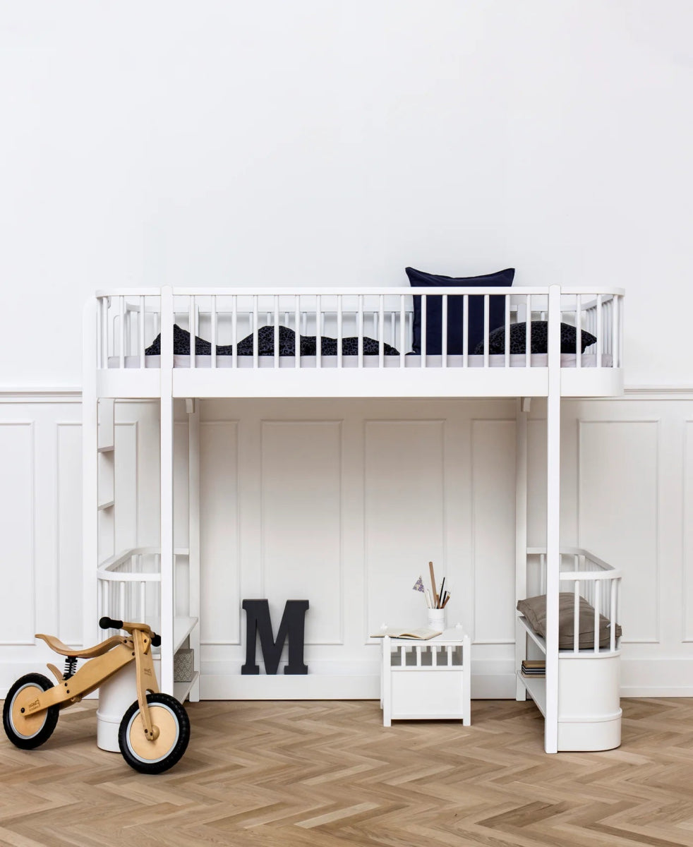 OLIVER FURNITURE-041750 - Kit De Conversion Original, Lit Mezzanine Haut - En Lit Mezzanine Mi-haut 138 Cm, Blanc