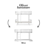 OLIVER FURNITURE-041752 - Kit De Conversion Original, Lit Superposé - En Lit Mezzanine Mi-haut 138 Cm, Blanc