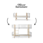 OLIVER FURNITURE-041757 - Kit De Conversion Original, Lit Junior - En Lit Superposé Mi-haut, Blanc/chêne