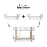 OLIVER FURNITURE-041761 - Kit De Conversion Original, 2 Lits – En Lit Superposé Mi-haut, Blanc/chêne