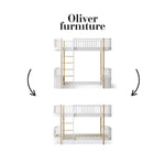 OLIVER FURNITURE-041767 - Kit De Conversion Original, Lit Mezzanine Haut - En Lit Superposé Mi-haut, Blanc/chêne