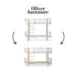 OLIVER FURNITURE-041769 - Kit De Conversion Original, Lit Superposé - En Lit Superposé Mi-haut, Blanc/chêne