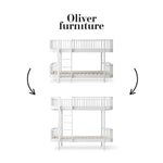 OLIVER FURNITURE-041776 - Kit De Conversion Original, Lit Superposé Mi-haut - En Lit Superposé, Blanc
