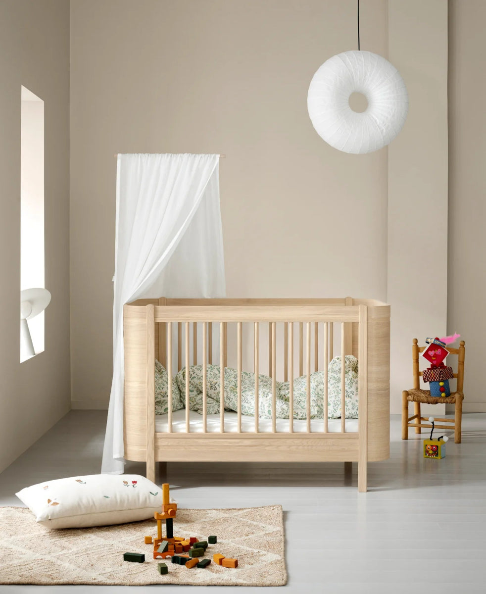 OLIVER FURNITURE-041783 - Kit De Conversion - Lit Bébé Évolutif Mini+ & Lit Junior - En Lit Superposé Mi-haut, Chêne
