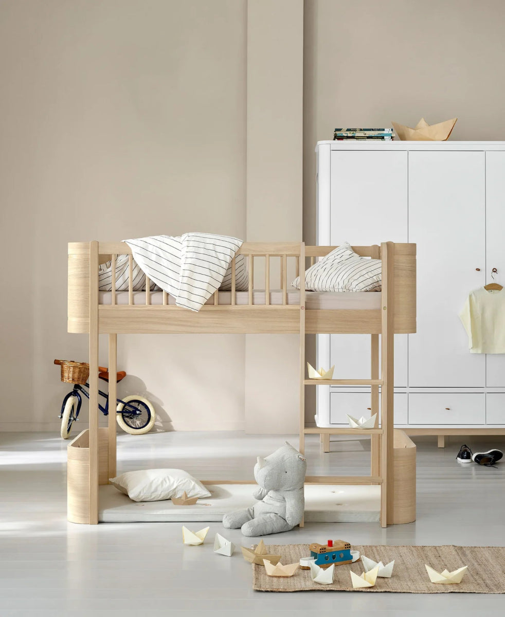 OLIVER FURNITURE-041785 - Kit De Conversion Mini+, Lit Junior - En Lit Mezzanine Mi-haut, Chêne