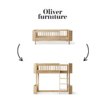 OLIVER FURNITURE-041785 - Kit De Conversion Mini+, Lit Junior - En Lit Mezzanine Mi-haut, Chêne