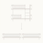 OLIVER FURNITURE-041790 - Kit De Conversion Mini+, Lit Superposé Mi-haut - En 2 Lits Juniors, Chêne